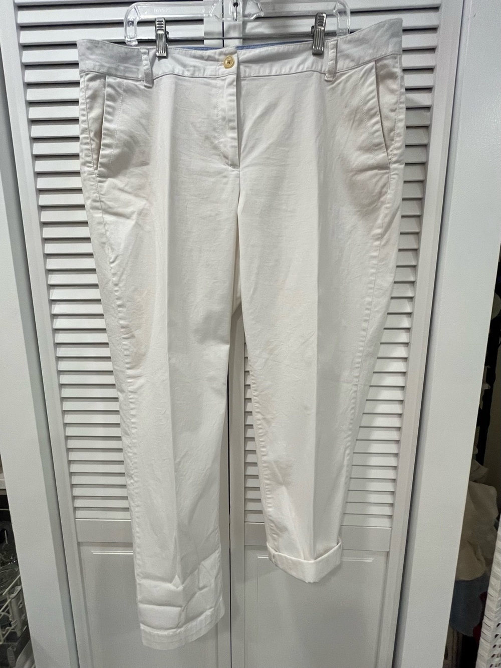 Talbots EUC White Chino Pants size 16